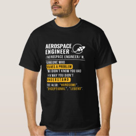 Camiseta Definição de Engenheiro Aeroespacial