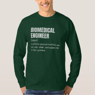 Camiseta Definição de Engenheiro Biomédico Engraçado