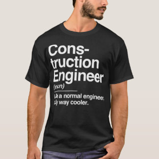 Camiseta Definição de Engenheiro de construção normal apena