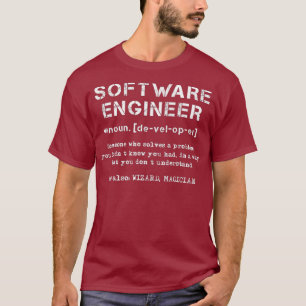 Camiseta Definição de Engenheiro de software solucionando u