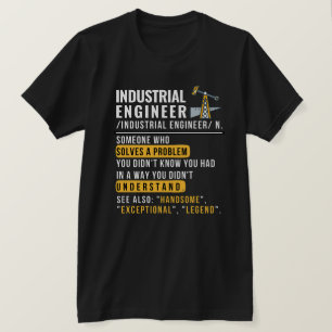 Camiseta Definição de Engenheiro Industrial Piada de Trabal