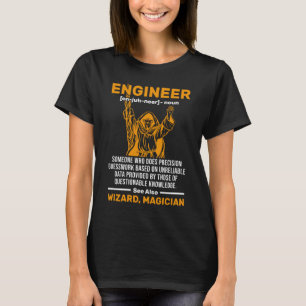 Camiseta Definição de Engenheiro Mágico Engenheiro Civil Me