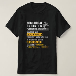 Camiseta Definição de Engenheiro Mecânico Piada de Trabalho