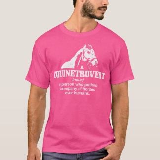 Camiseta Definição de Equinetrovertido Engraçado de Montar