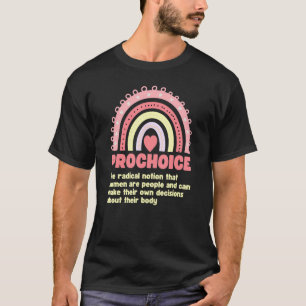 Camiseta Definição de escolha Rainbow Feminismo Direitos da