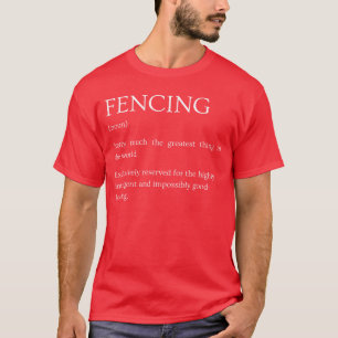 Camiseta Definição de Esgrima Engraçado Sarcástico Explicaç