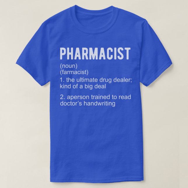 Camiseta Definição de Farmacêutico (Frente do Design)