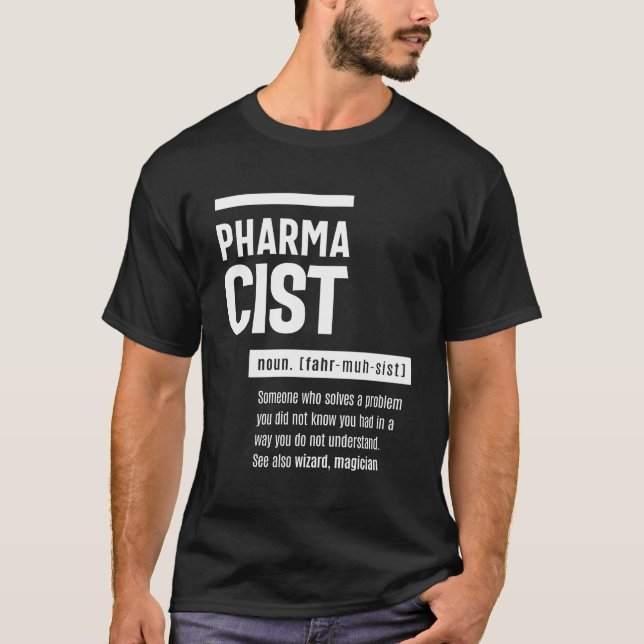 Camiseta Definição de Farmacêutico Clássico de Presente Eng (Frente)