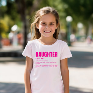 Camiseta Definição de Filha Divertida e de Coração