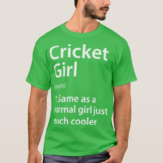 Camiseta Definição de Garota de Críquete