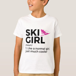 Camiseta Definição de Garota de Esqui Engraçado Esqui 