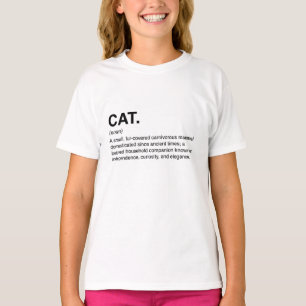 Camiseta Definição de Gato Substantivo Amante de Gato Engra