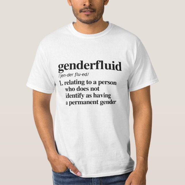 Camiseta Definição de Gênero Fluido (Frente)