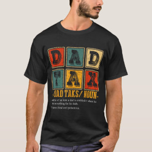 Camiseta Definição de Imposto de Pai Retro Divertido Papai