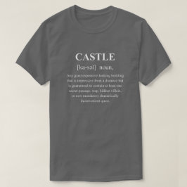 Camiseta Definição de Jogo Divertido de Castelo com Texto B