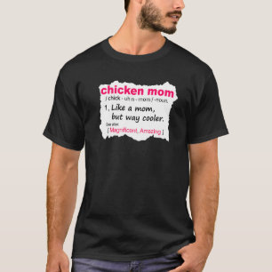 Camiseta Definição de Mãe de Galinha Mulheres Meninas Senh