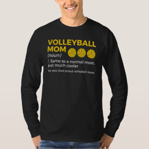 Camiseta Definição de Mãe de Volei Alta Orgulhosa Mãe de Vo