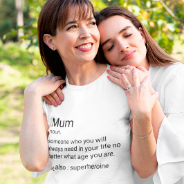 Camiseta Definição De Mãe Personalizada Para A Mãe