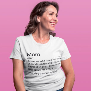 Camiseta Definição De Mãe Personalizada Para Dia de as m