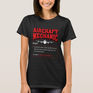 Camiseta Definição de Mecânico de Aeronaves Mecânico de Avi