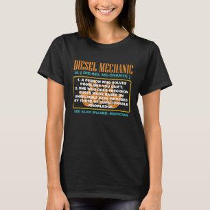 Camiseta Definição de Mecânico Diesel Retro Colega de Traba