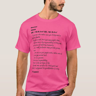 Camiseta Definição de médico
