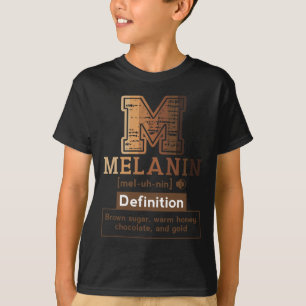 Camiseta Definição de Melanina Açúcar de Melanina Marrom Ra