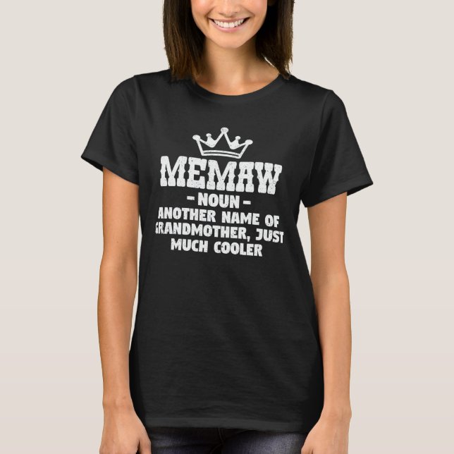 Camiseta Definição de Memaw Divertida Presente do Dia das M (Frente)
