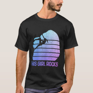 Camiseta Definição de menina de escalada de rocha Escalador