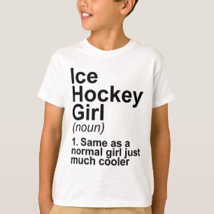 Camiseta Definição de Menina de Hóquei no Gelo