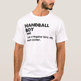 Camiseta Definição de Menino de Handebol Engraçado Jogador 
