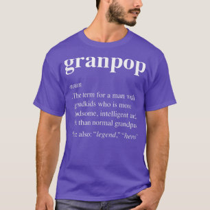 Camiseta Definição de Mens Granpop Engraçada Noun Vovô Defi
