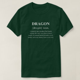 Camiseta Definição de Monstro Divertido de Dragão com Texto