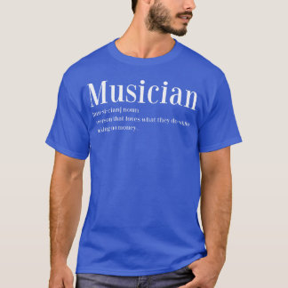 Camiseta Definição de Músico Presente para Artistas Musicai