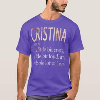 Camiseta Definição de Nome da Garota Cristina