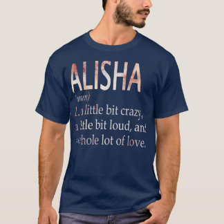 Camiseta Definição de Nome da Rapariga Alisha