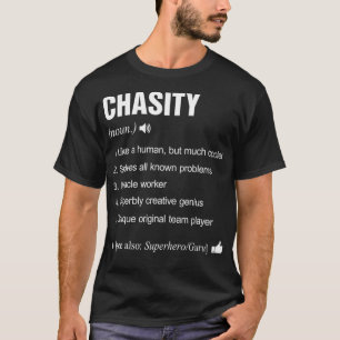Camiseta Definição de Nome de Chasity Significa Família Eng