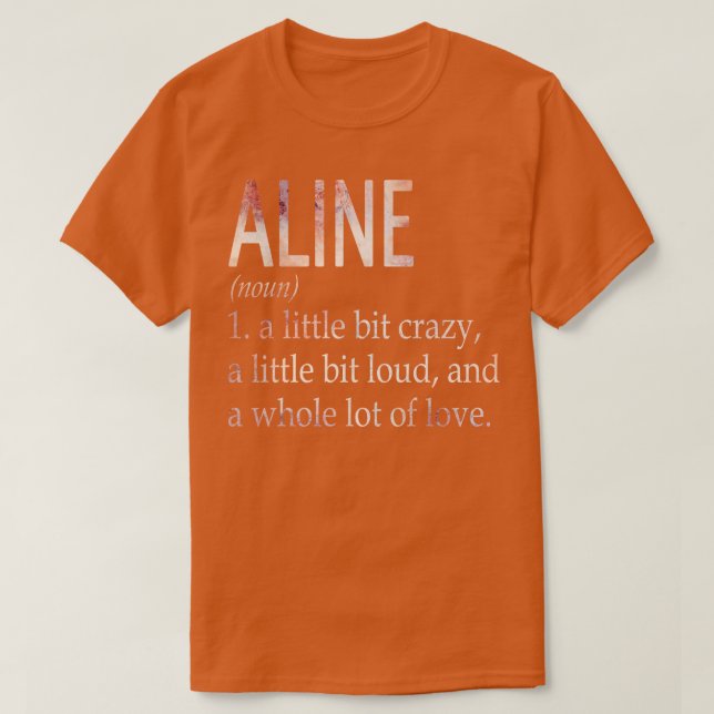 Camiseta Definição de Nome de Rapariga Aline (Frente do Design)