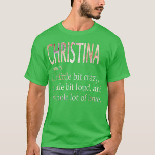 Camiseta Definição de Nome de Rapariga Christina