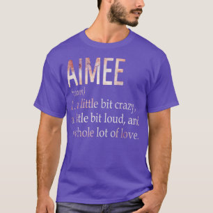 Camiseta Definição de Nome de Rapariga do Aimee