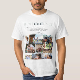 Camiseta Definição de Pai | 8 Fotos Personalizadas 