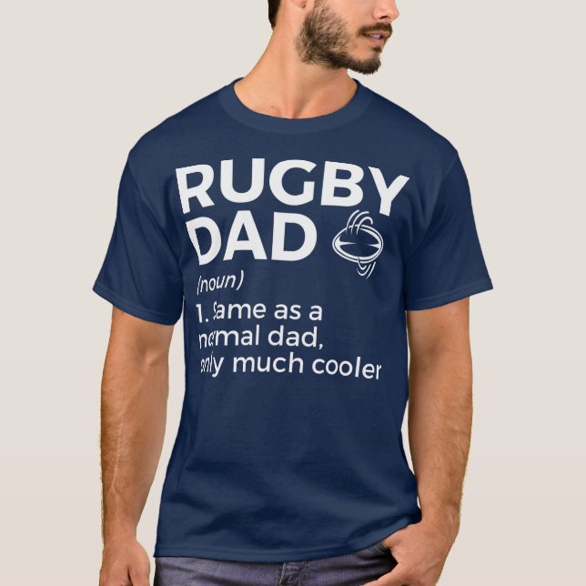 Camiseta Definição de Pai de Rugby  (Frente)