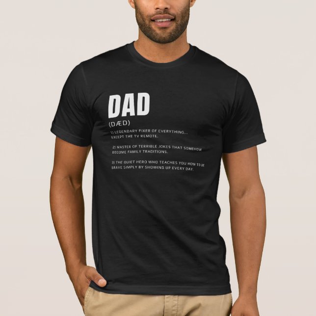 Camiseta Definição de Pai Divertida e Sentimental (Frente)