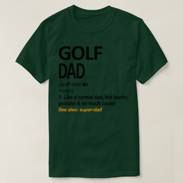Camiseta Definição de Pai Golf (Frente do Design)