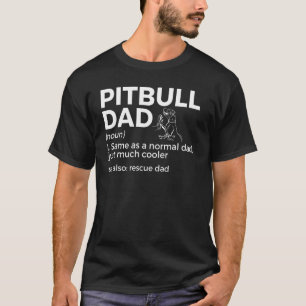 Camiseta Definição de Pai Pitbull Engraçado Amante de Cães