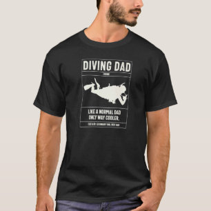 Camiseta Definição de Pai que Pratica Mergulho Como um Pai 