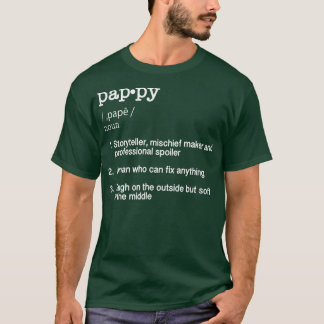 Camiseta Definição de Pappy T Dia de os pais Engraçado Pres