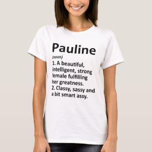Camiseta Definição de Pauline Nome Personalizado Natal Dive