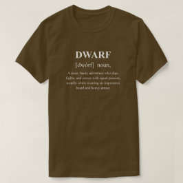 Camiseta Definição de personagem engraçado anão com texto b