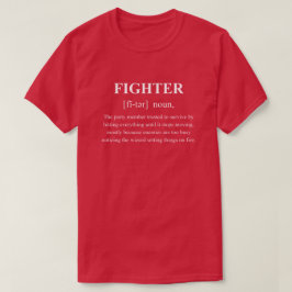 Camiseta Definição de Personagem Engraçado de Lutador com T